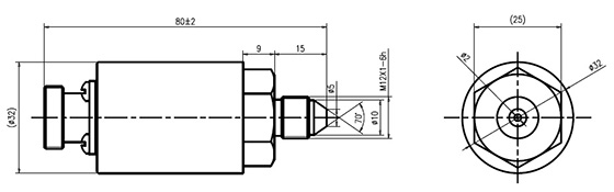 CYB345Q高頻率響應壓力變送器外形圖